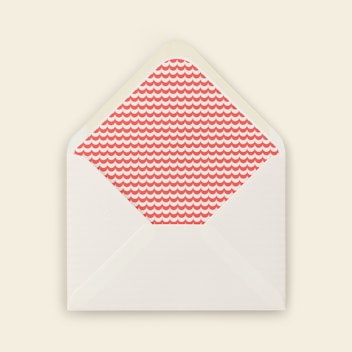 7x5 Envelope Red Wave