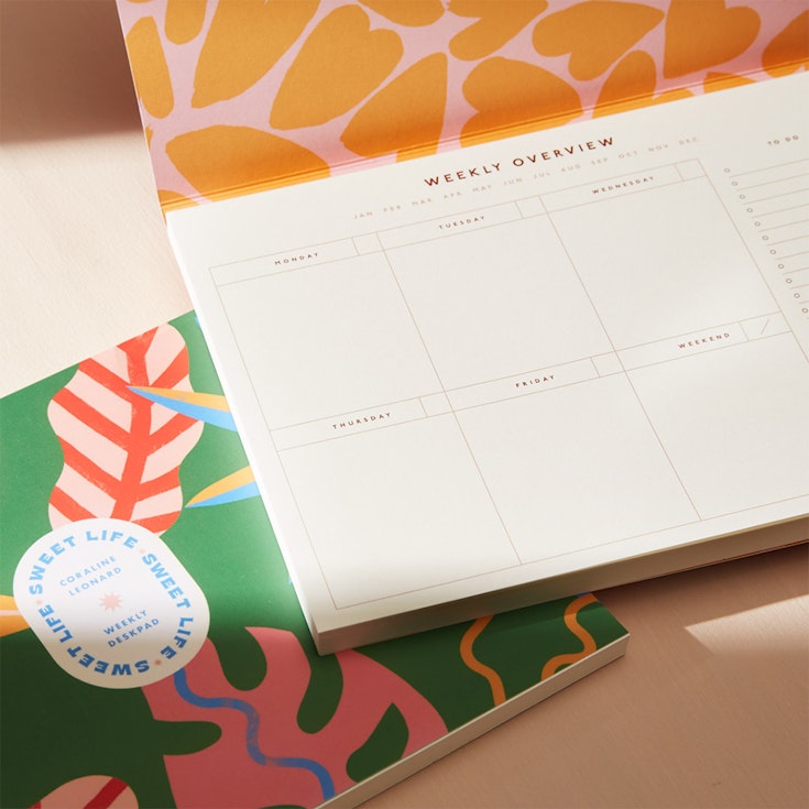 Our weekly desk planners