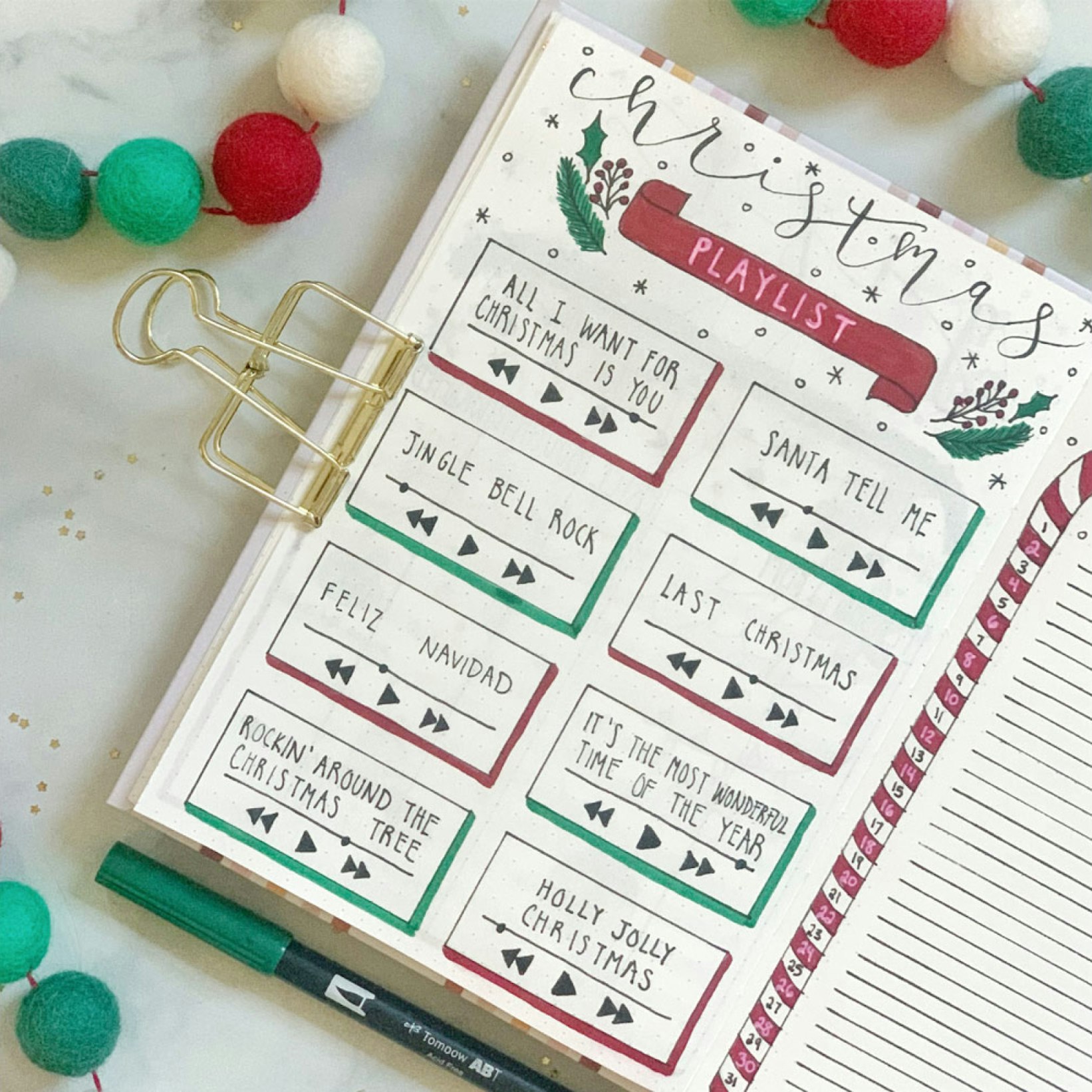 Bullet Journal Ideas for Fun Christmas Planning | Papier
