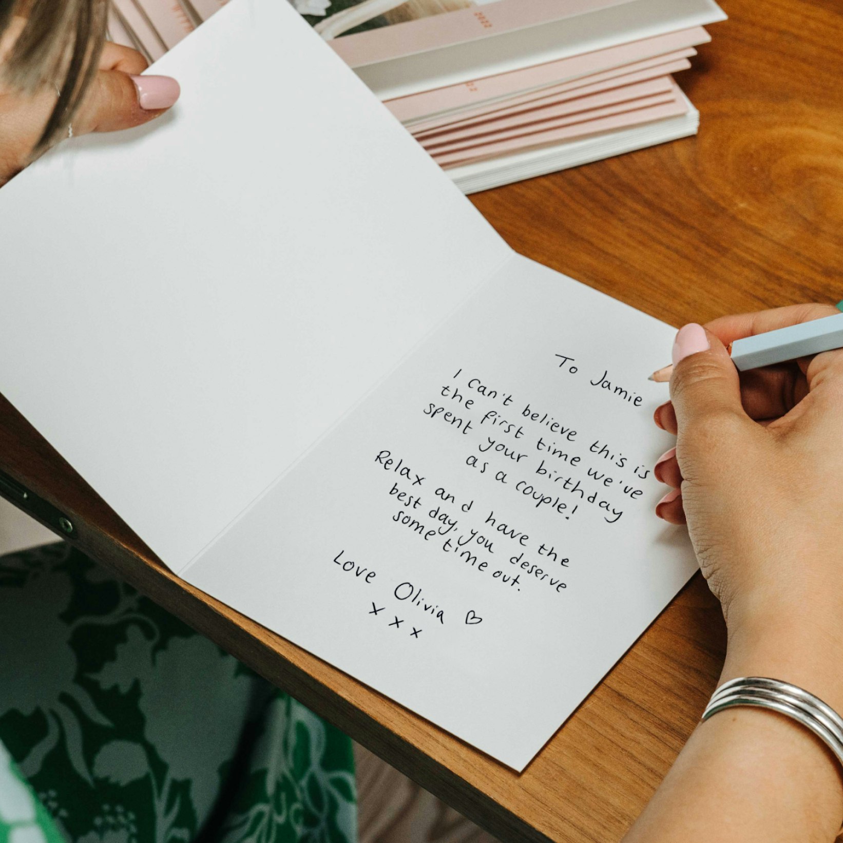 Papier what to write in a birthday card