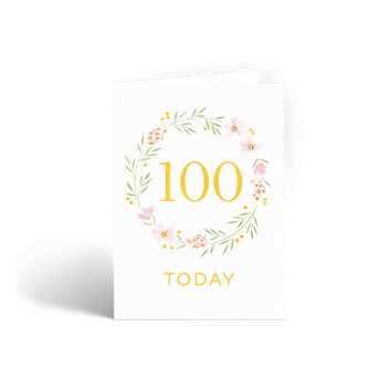 Floral Wreath 100th Birthday