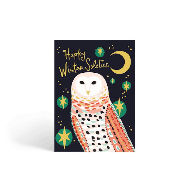 Winter Solstice, Flat Holiday Card Set