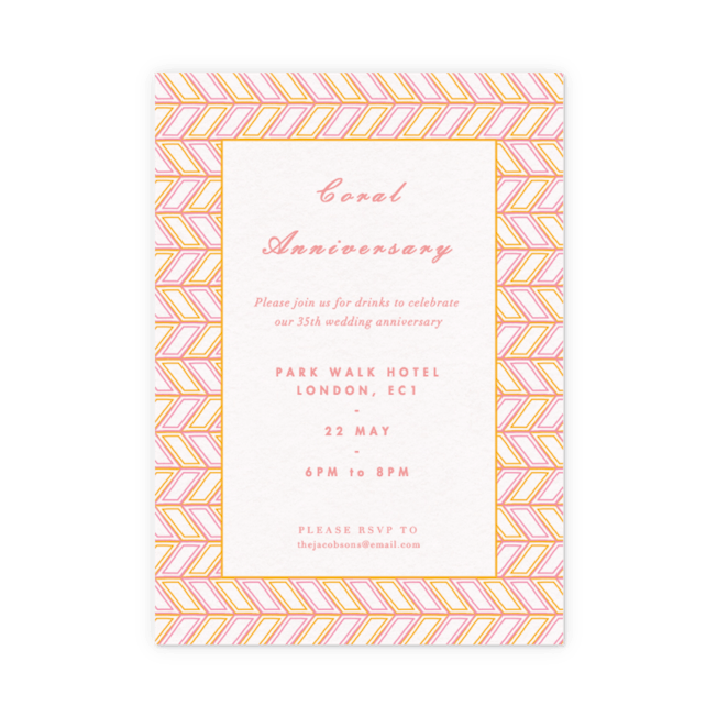 Cape Coral Anniversary Invitation Papier