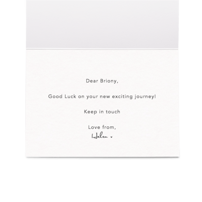 New Journey Good Luck Card Papier New Journey Good Luck Card Papier