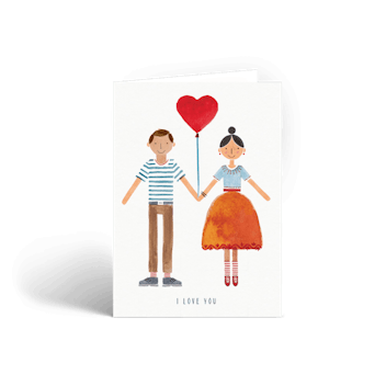 Couple With Heart Balloon