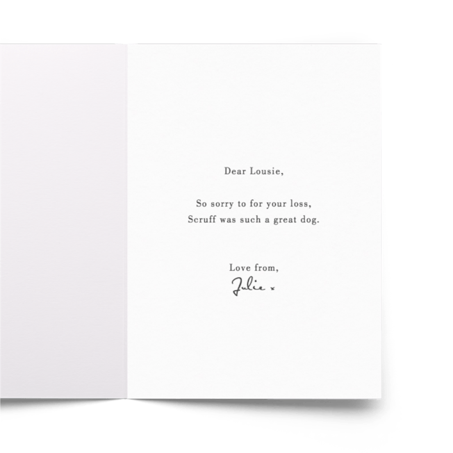 Sorry For Your Loss Dog Sympathy Card Papier Sorry For Your Loss Dog Sympathy Card Papier