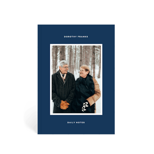 Modern Photo Notebook A man who loves to record the most significant memories in his life or just write down a sudden insight will be super-duper pleased with this personalized notebook. Make a unique diary for your gentle man with a special cover of his name, an interesting title or anything you like.