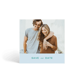 Pale Blue Save Our Date