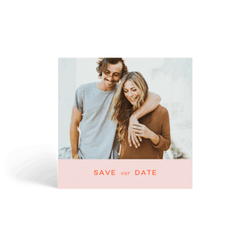 Pink Save Our Date