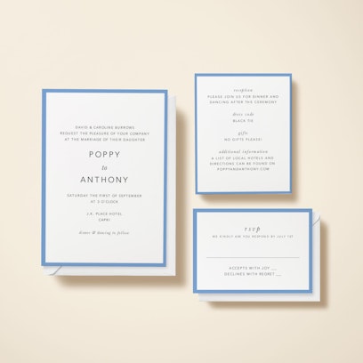 Option to add matching info and RSVP cards