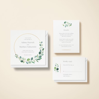 Option to add matching info cards and RSVP cards