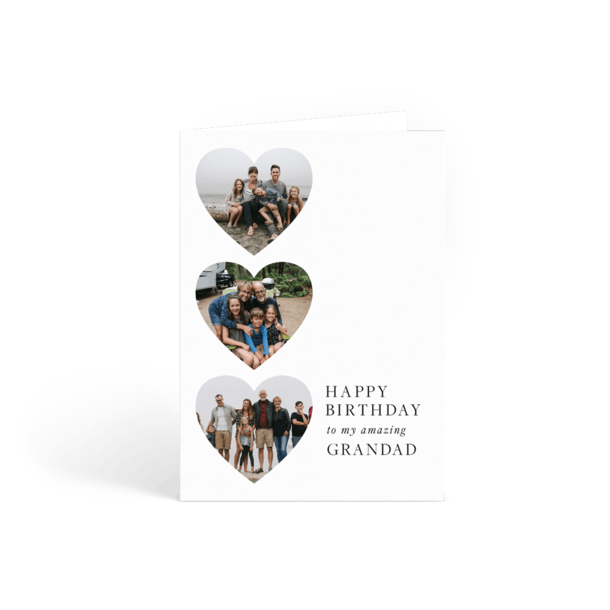 Download Photo Hearts Grandad Birthday Card Papier