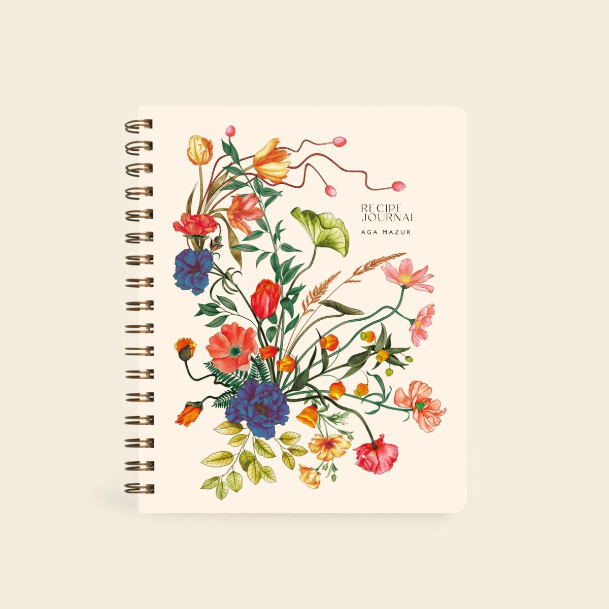 Spiral Recipe Journal - Wild Arrangement