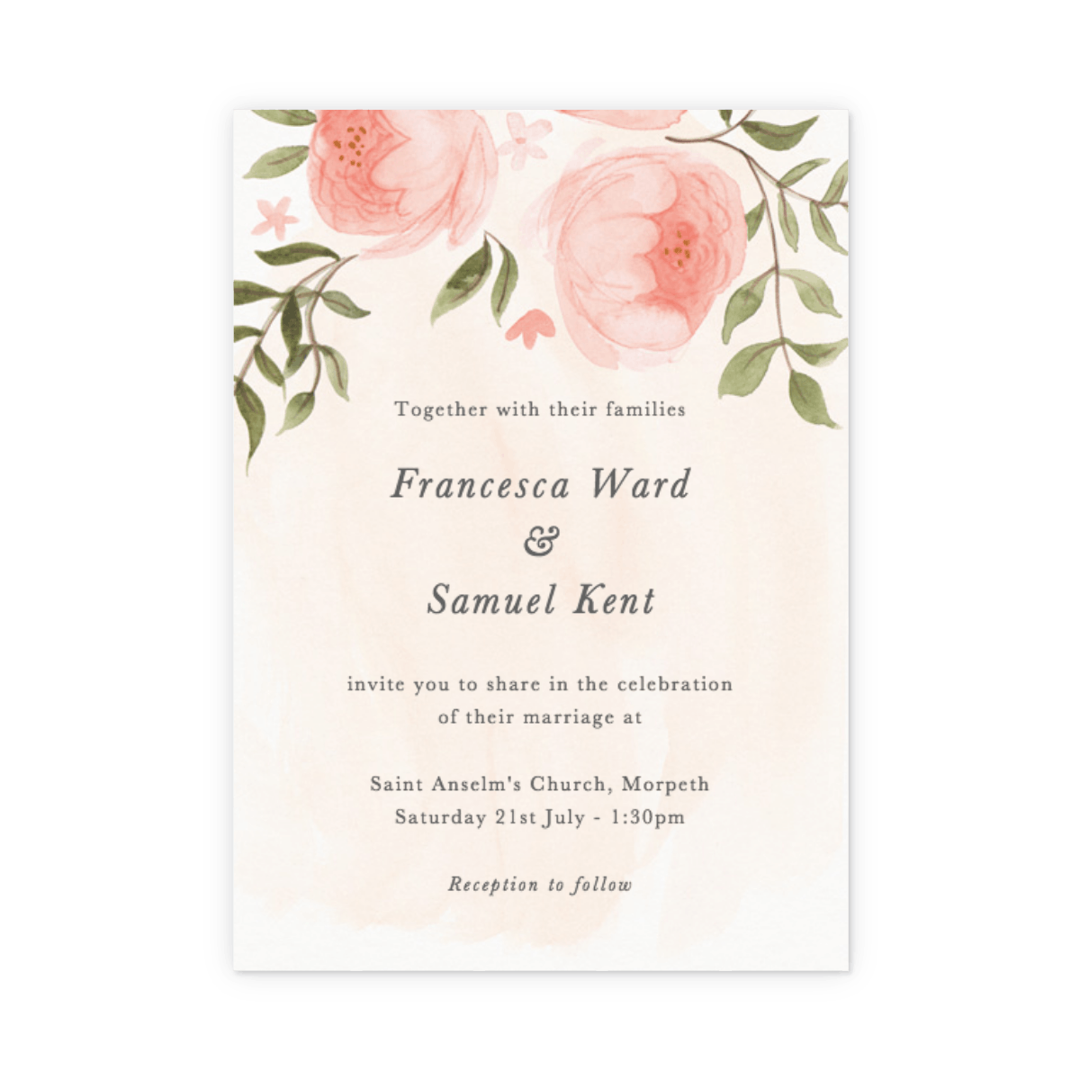 Blooming Peonies Wedding Invitation Papier Https 3a 2f 2fwww Papier 2fproduct Image 2f20485