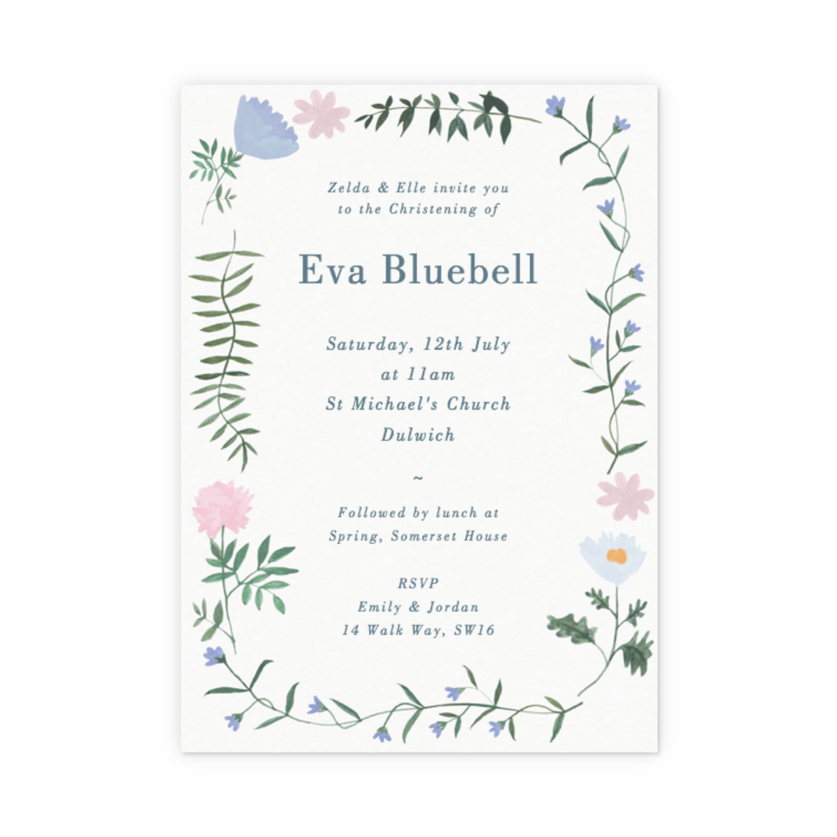 Helena Christening Invitation Papier