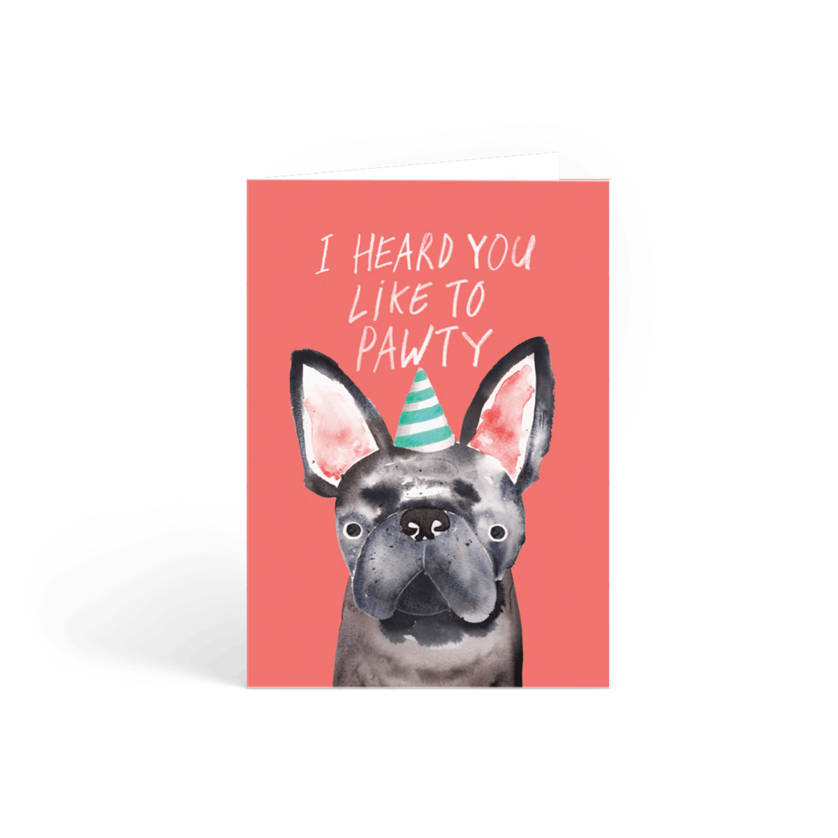 Pawtie Frenchie French Bulldog Birthday Card Papier