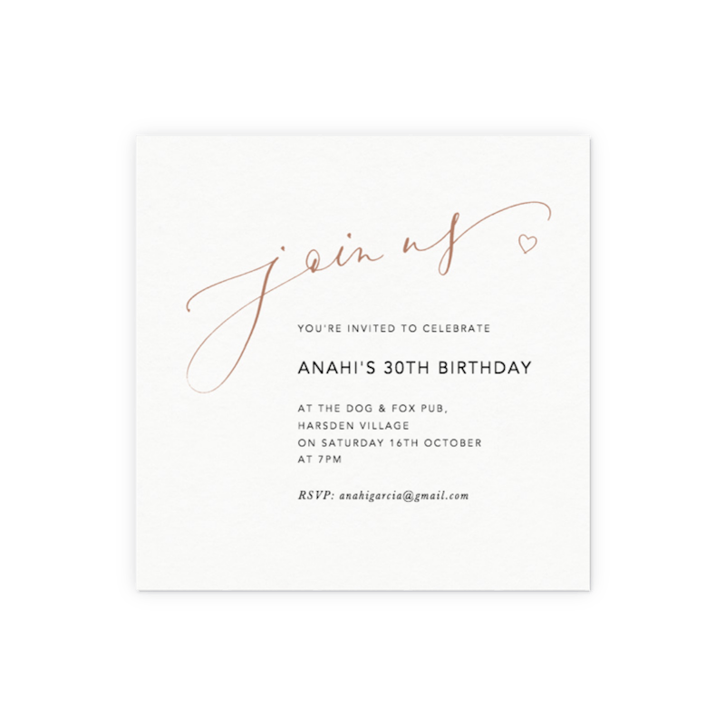 customisable invitations create order