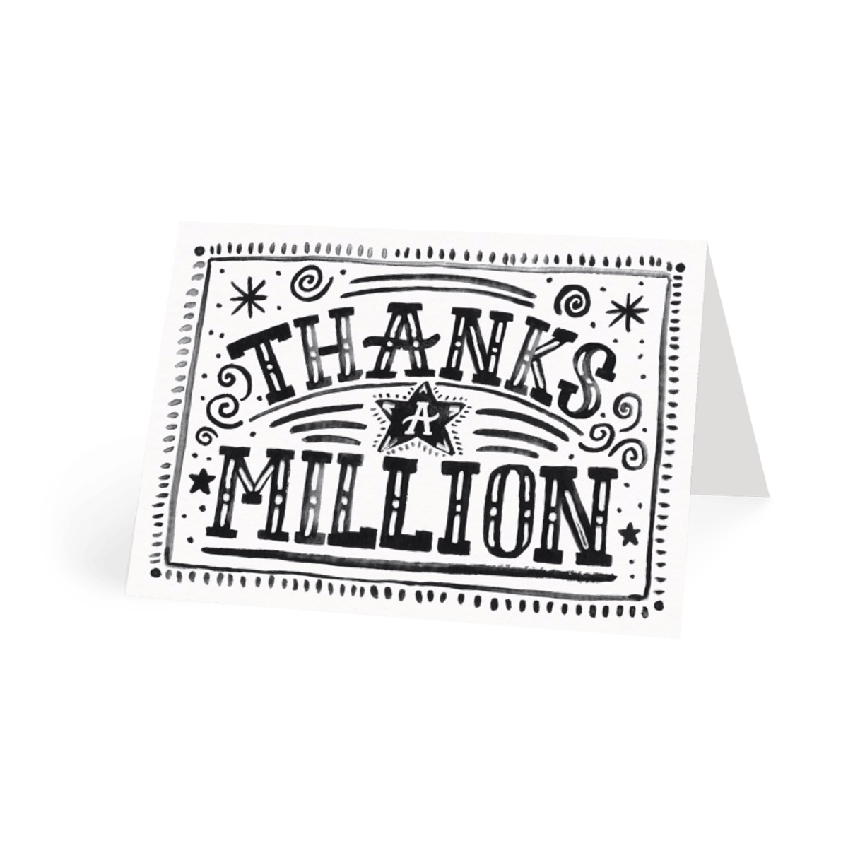 Thanks A Million Thank You Card Set Papier Thanks A Million Thank You Card Set Papier
