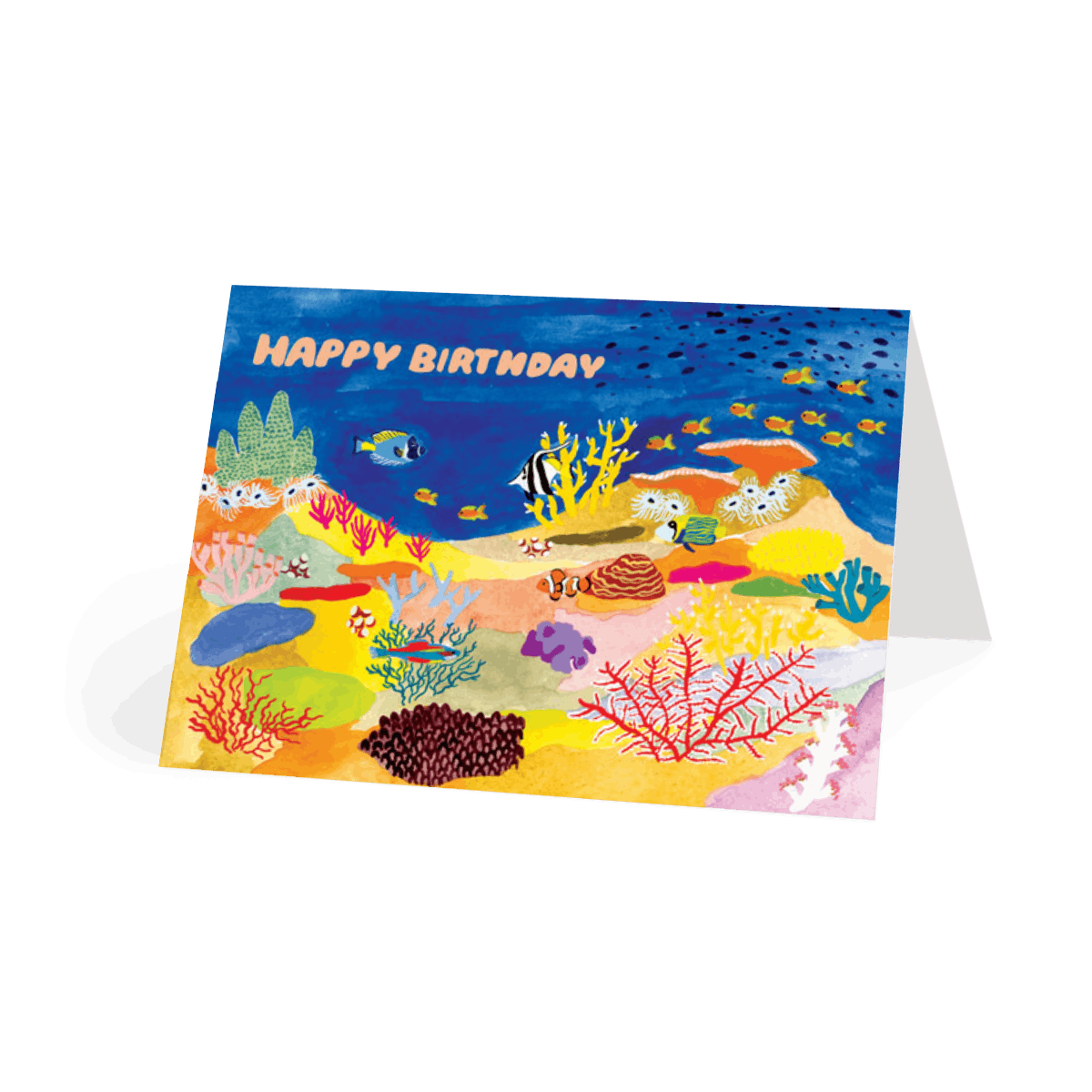 coral reef birthday card papier
