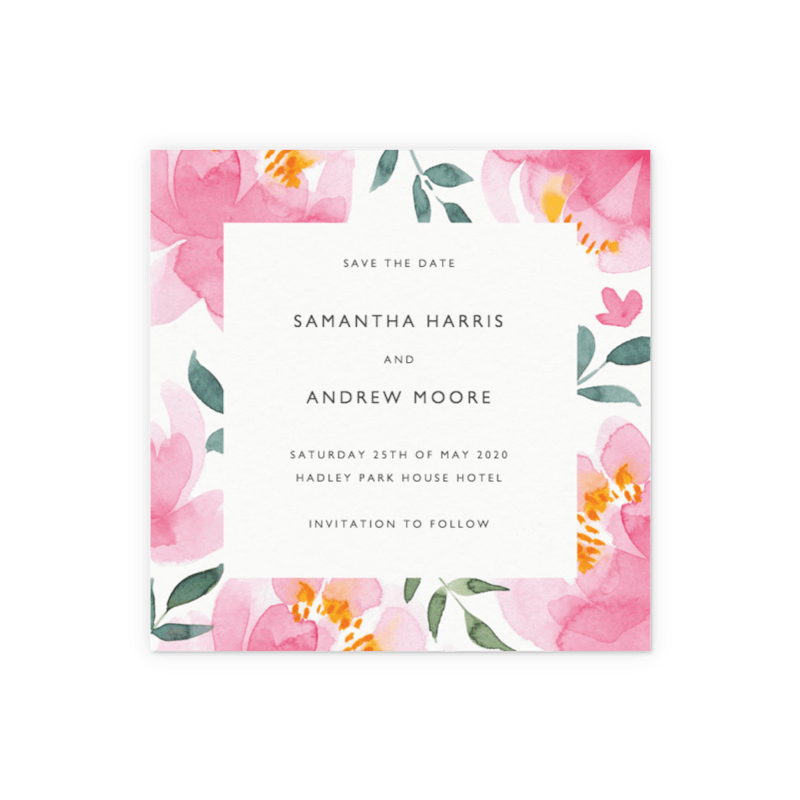 floral botanical save the date cards papier
