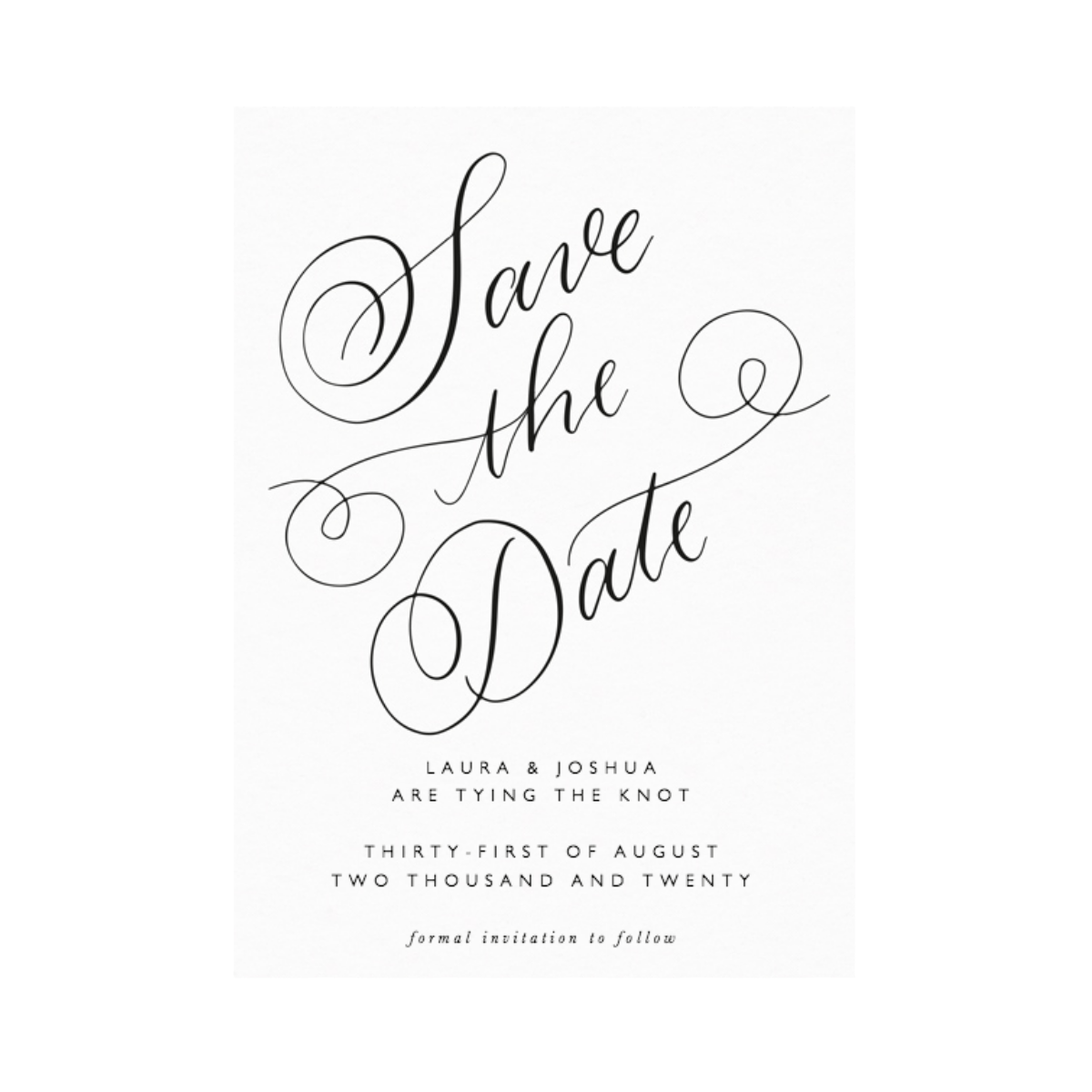 Black | Wedding Save The Dates | Papier