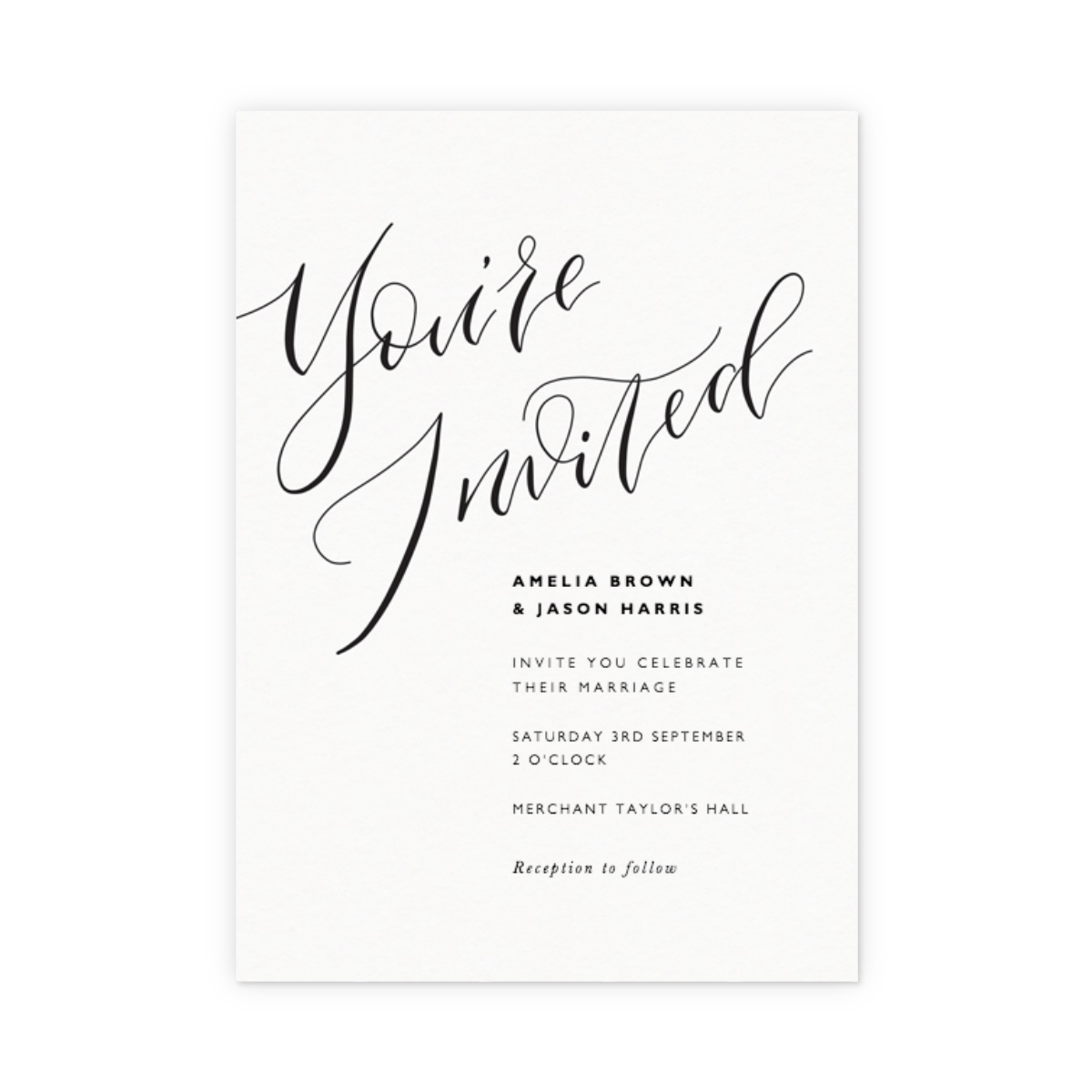 You're Invited Calligraphy