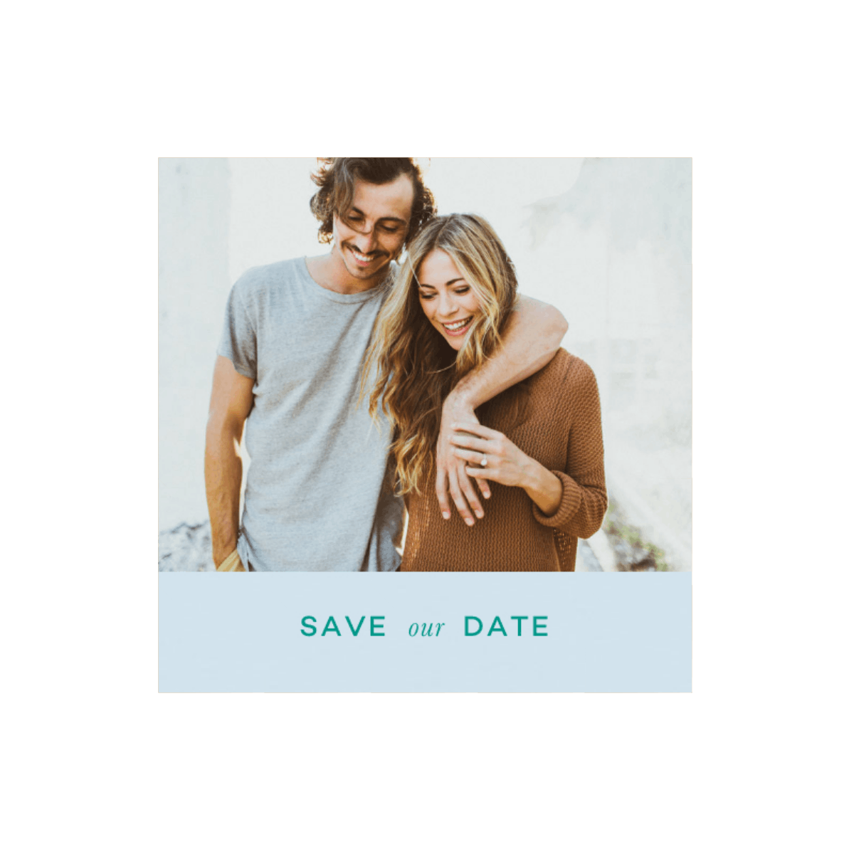 Pale Blue Save Our Date