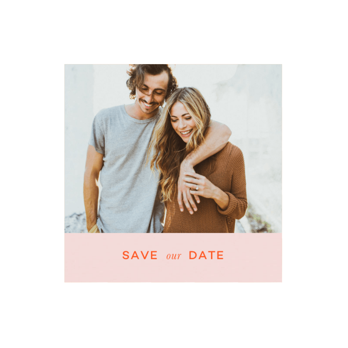 Pink Save Our Date