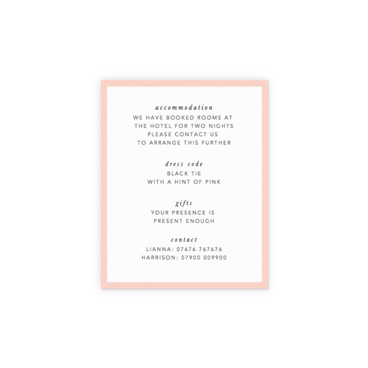 Blush Border | Wedding Invitation | Papier Blush Border | Wedding Invitation | Papier