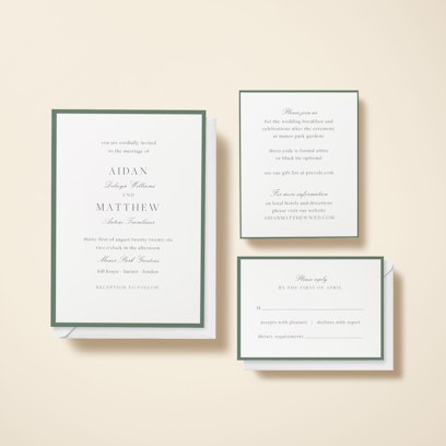 Option to add matching info and RSVP cards