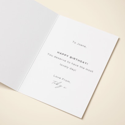 Personalise with your message or leave blank for your handwritten message