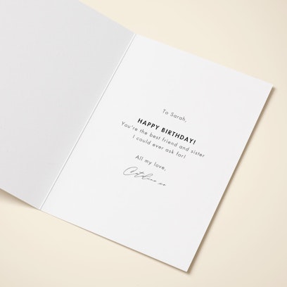 Personalise with your message or leave blank for your handwritten message