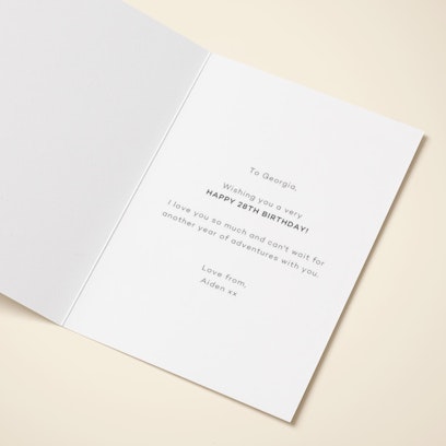 Personalise with your message or leave blank for your handwritten message