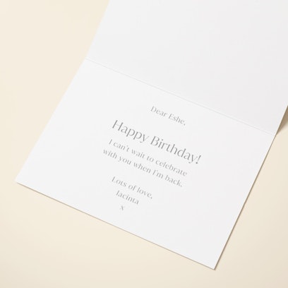 Personalise with your message or leave blank for your handwritten message