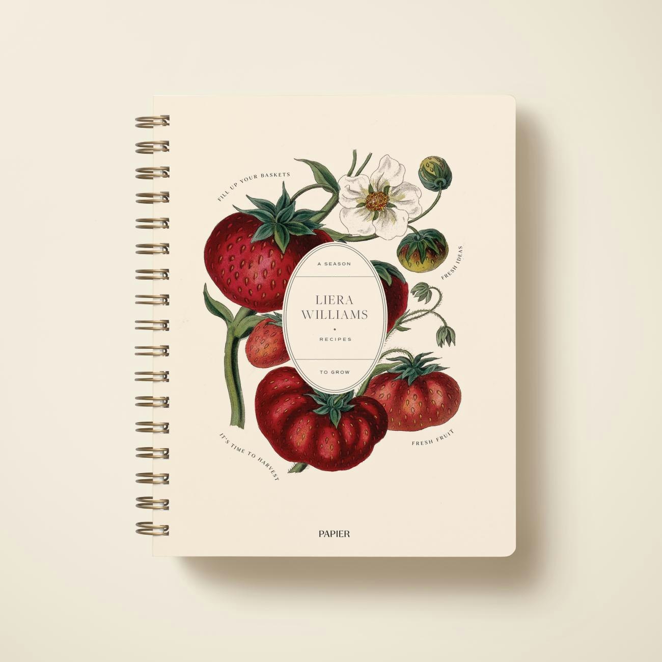 Strawberry Blossom | Softcover Spiral Recipe Journal